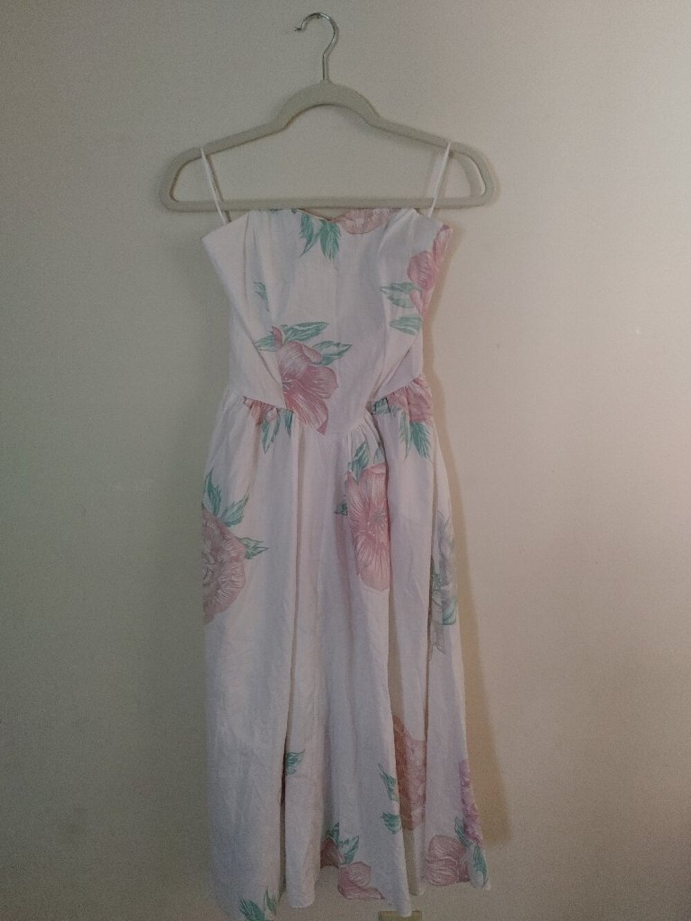 Vintage Strapless Sundress "Oops California" 100% Cotton Size 9/10